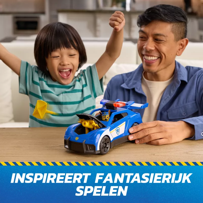 PAW Patrol : Search & Rescue, Chase Launch 'N' Rescue Cruiser mit Figur & 2 Geschossen, Lichter, Geräusche, & verstecktem Werfer, Kinderspielzeug für Jungen & Mädchen ab 3 Jahren