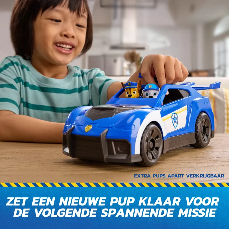 PAW Patrol : Search & Rescue, Chase Launch 'N' Rescue Cruiser mit Figur & 2 Geschossen, Lichter, Geräusche, & verstecktem Werfer, Kinderspielzeug für Jungen & Mädchen ab 3 Jahren