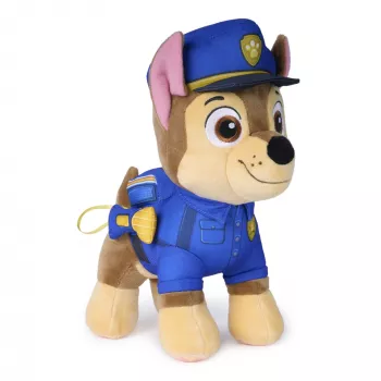 PAW Patrol: Search and Rescue Chase, Plüschtier mit Taschenlampen-Zubehör, Vorschulspielzeug, Kinderspielzeug für Jungen & Mädchen, ab 3 Jahren, 25,4 cm