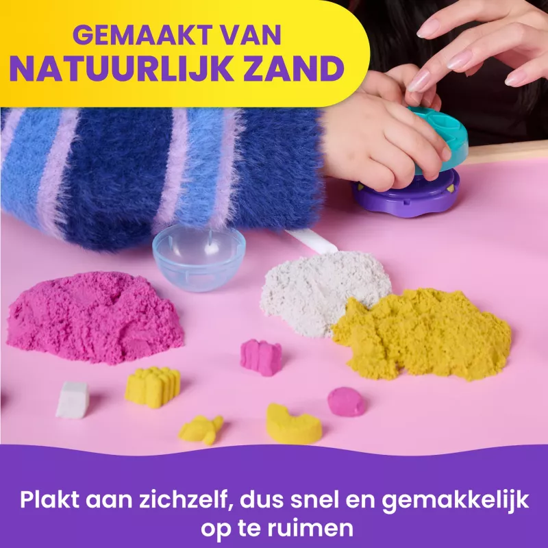 Kinetic Sand, Smoothie-Mixer-Spielset, Osternest-Füller, enthält 14 oz formbaren Spielsand, Werkzeuge und Eis-am-Stiel-Form, Spiellebensmittel-Spielzeug