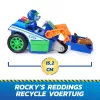 PAW Patrol: Search & Rescue, Rocky Rescue Recycler Fahrzeug mit 2 Figuren, Spielzeugauto mit Rückzieh-Action, Kinderspielzeug für Jungen und Mädchen ab 3 Jahren