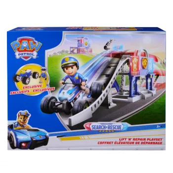 PAW Patrol Search & Rescue Lift 'N' Repair Spielset mit exklusiver Figur & Fahrzeug, über 76 cm lang, Spielzeug für Jungen und Mädchen ab 3 Jahren