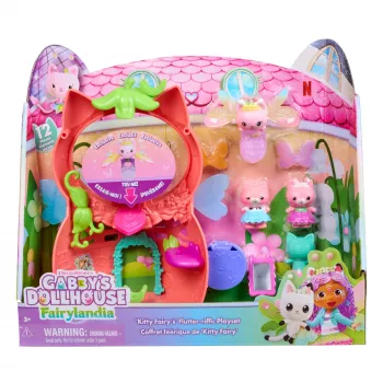 Gabbys Puppenhaus Feenlandia, Kitty Feen Schwing-flieg-riffes Spielset mit 12 Teilen & exklusivem Schwing-flieg-riff Ring, Kinderspielzeug für Mädchen & Jungen ab 3 Jahren