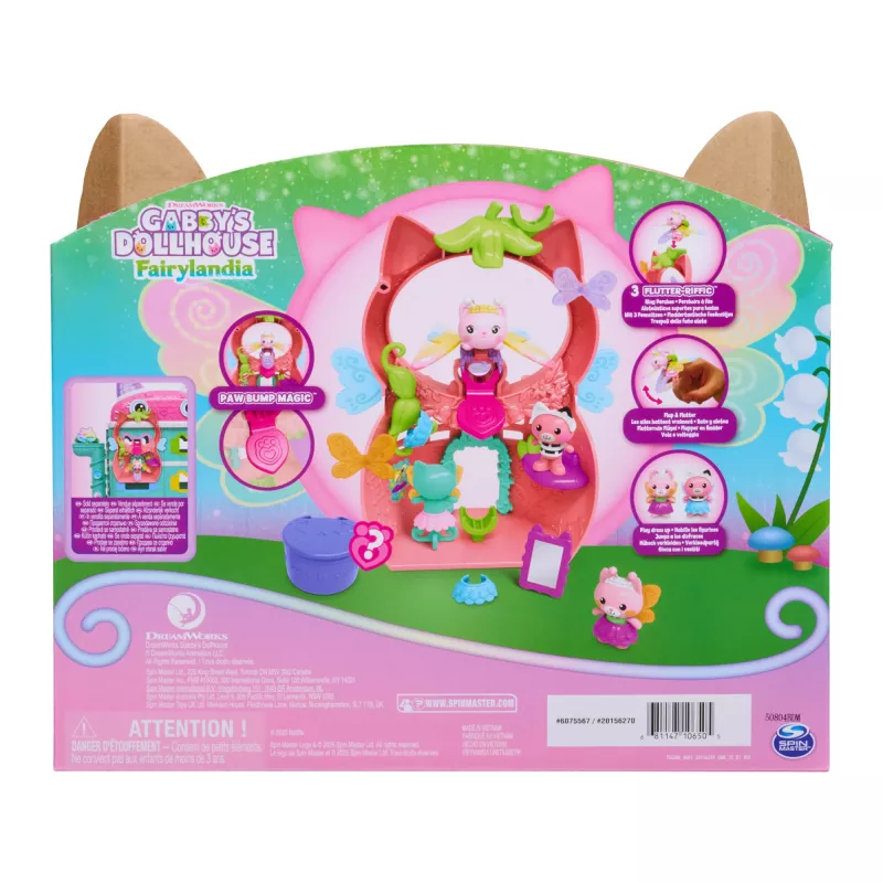 Gabbys Puppenhaus Feenlandia, Kitty Feen Schwing-flieg-riffes Spielset mit 12 Teilen & exklusivem Schwing-flieg-riff Ring, Kinderspielzeug für Mädchen & Jungen ab 3 Jahren