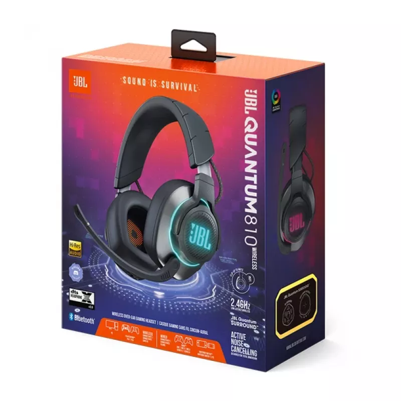JBL Quantum 810 Headphones Wireless Head-band Gaming USB Type-C Bluetooth Schwarz