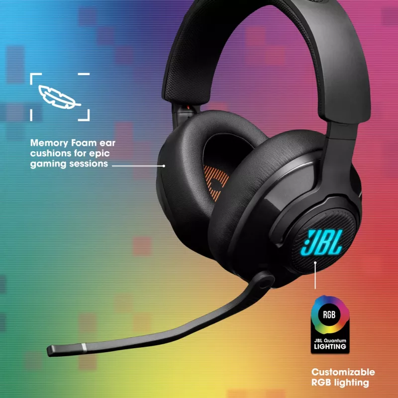 JBL Quantum 400 SCHWARZ, Kabelgebunden, Gaming, 20 - 20000 Hz, 248 g, Kopfhörer, Schwarz
