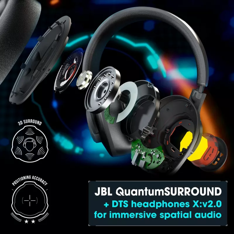 JBL Quantum 400 SCHWARZ, Kabelgebunden, Gaming, 20 - 20000 Hz, 248 g, Kopfhörer, Schwarz