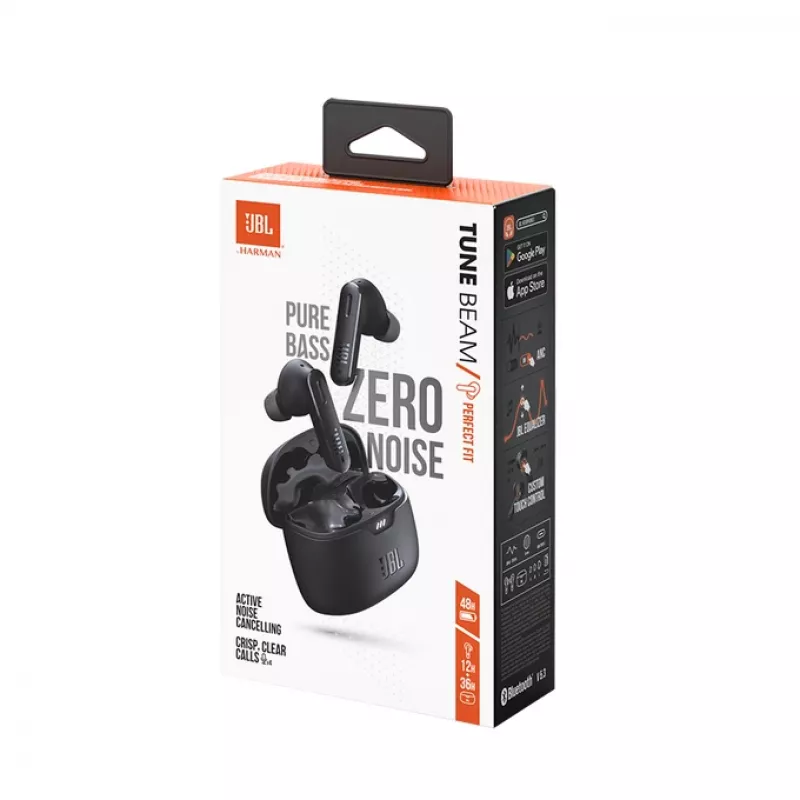 JBL Tune Beam Headset True Wireless Stereo (TWS) In-Ear Anrufe/Musik USB Typ-C Bluetooth Schwarz