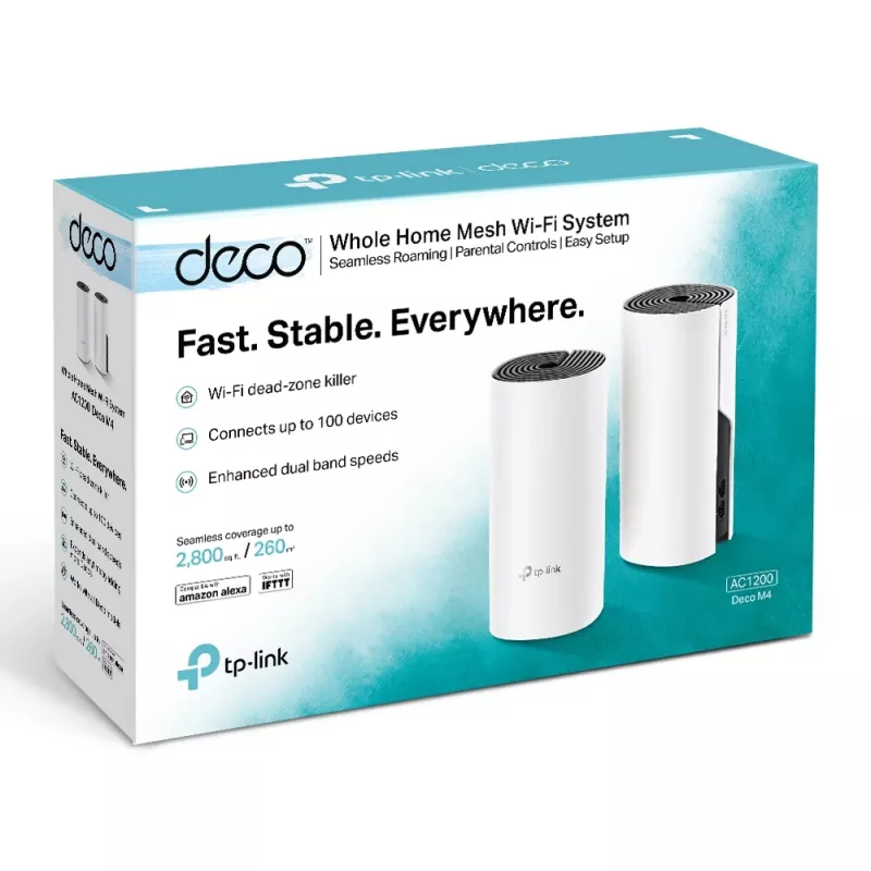TP-Link AC1200 Ganzhaus-Mesh-WLAN-System, 2er-Pack, Weiß, Intern, Mesh-System, Strom, Status, Dualband (2,4 GHz / 5 GHz), Wi-Fi 5 (802.11ac)