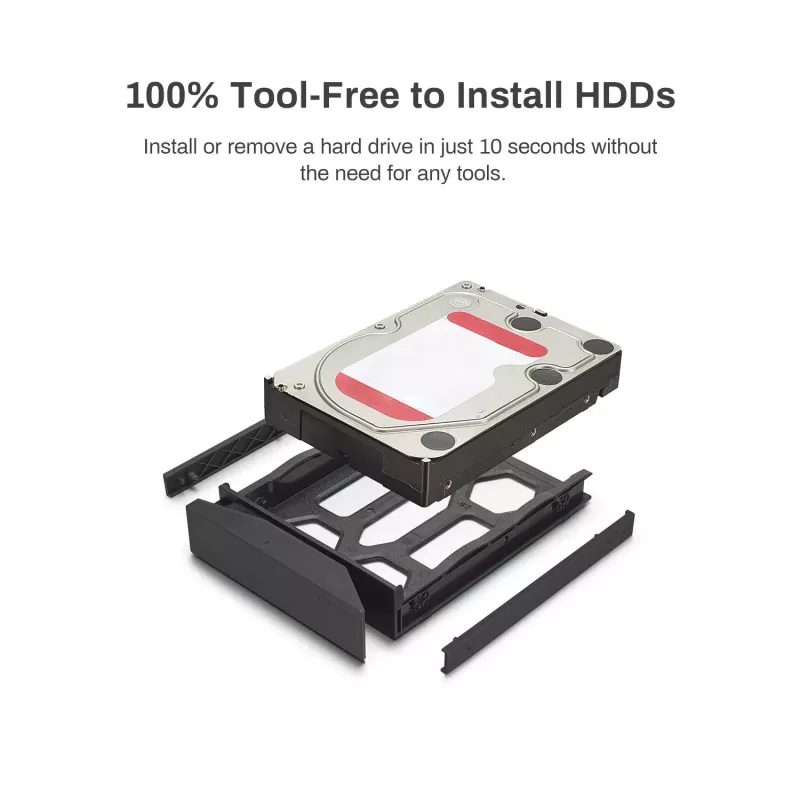 TerraMaster D4-320 Disk-Array Desktop Schwarz 4 Laufwerke HDD SSD