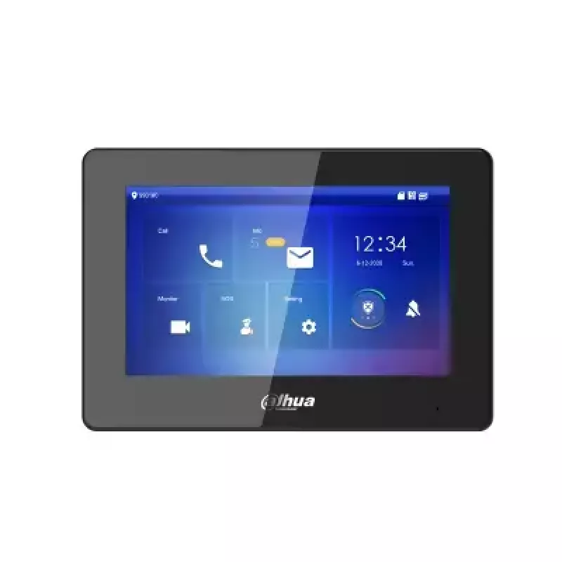 Display Dahua VTH5422HB — Innenmonitor-Display, 12V DC, 6 W typisch, Ethernet 10/100 Mbit/s, schwarz