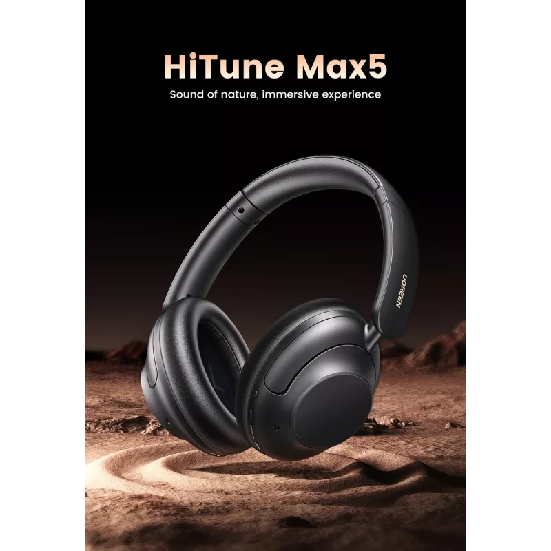 Ugreen HiTune Max5 Headset Kabelgebunden & Kabellos Head-band Anrufe/Musik Bluetooth Schwarz