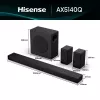 Soundbar Hisense AX5140Q 5.1.4 Dolby Atmos, 600 W RMS, kabelloser Subwoofer 280 W, schwarz