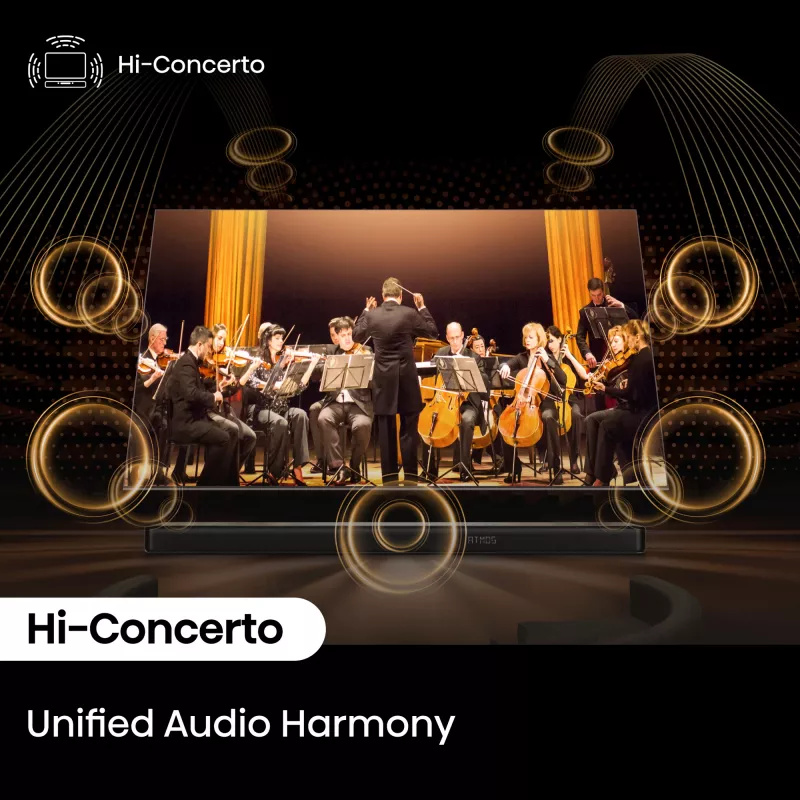 Soundbar Hisense AX5140Q 5.1.4 Dolby Atmos, 600 W RMS, kabelloser Subwoofer 280 W, schwarz