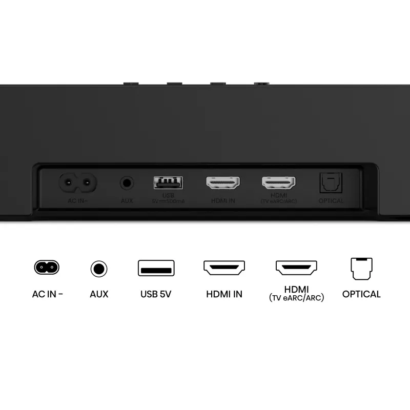 Soundbar Hisense AX5140Q 5.1.4 Dolby Atmos, 600 W RMS, kabelloser Subwoofer 280 W, schwarz