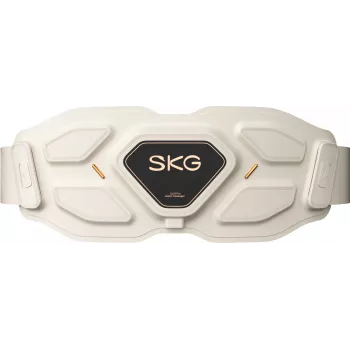 Taillenmassagegerät SKG W9-Pro — batteriebetrieben 10 W, Vibrations- und Kombi-Massage, integrierter Akku, weiß