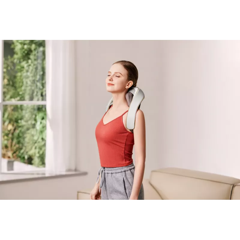 Nacken- und Schultermassagegerät SKG H5 Mini — Kompression & Vibration, integrierter Akku, 10 W, grau