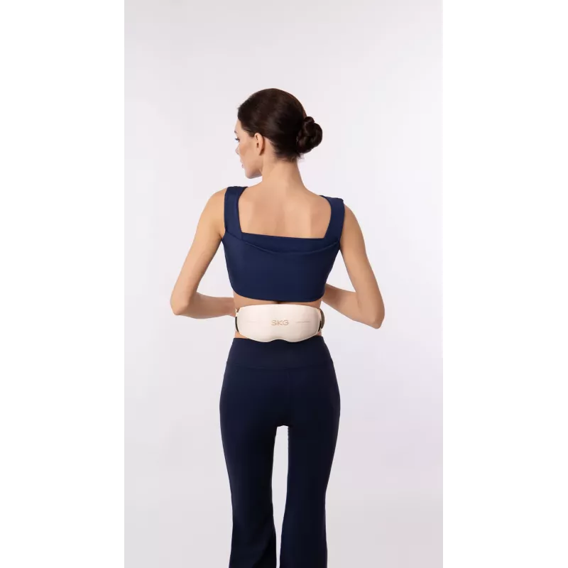 Taillenmassagegerät SKG GS500 — EMS und Vibration, eingebauter Akku, 10 W, Weiß
