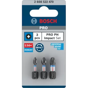 Schraubendreher-Bitsatz Bosch Phillips 3-teilig 2608522470
