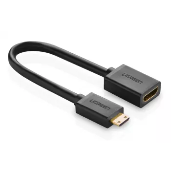 HDMI-Kabel Ugreen 20137 Mini-HDMI Stecker auf HDMI Buchse Schwarz Gold