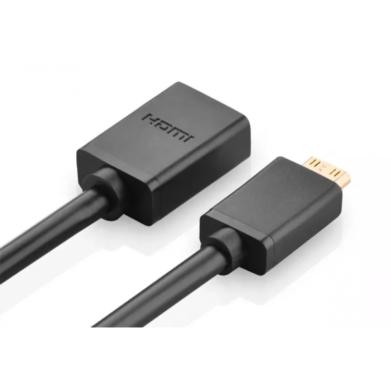 HDMI-Kabel Ugreen 20137 Mini-HDMI Stecker auf HDMI Buchse Schwarz Gold
