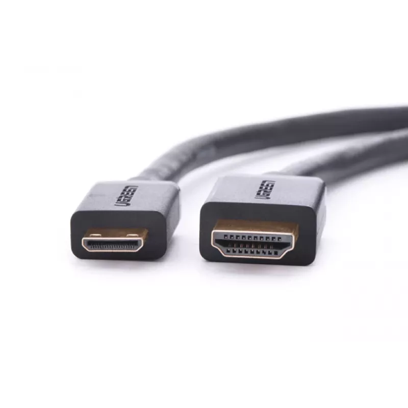 HDMI-Kabel Ugreen 20137 Mini-HDMI Stecker auf HDMI Buchse Schwarz Gold