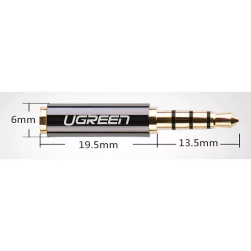 Ugreen Adapter 2,5 mm (Buchse) auf 3,5 mm (Stecker) Micro-Klinke auf Mini-Klinke Adapter schwarz (20502)