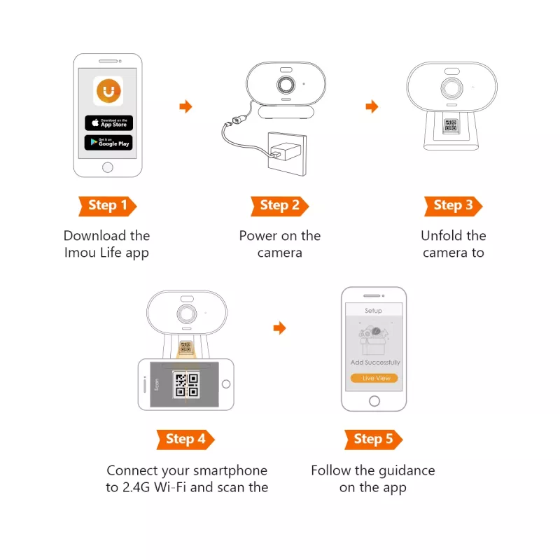IP-Überwachungskamera IMOU Versa IPC-C22FP-C — kabellose Bullet, 2 MP Full HD, 97°×52° Sichtfeld, 8-facher Digitalzoom, IP65