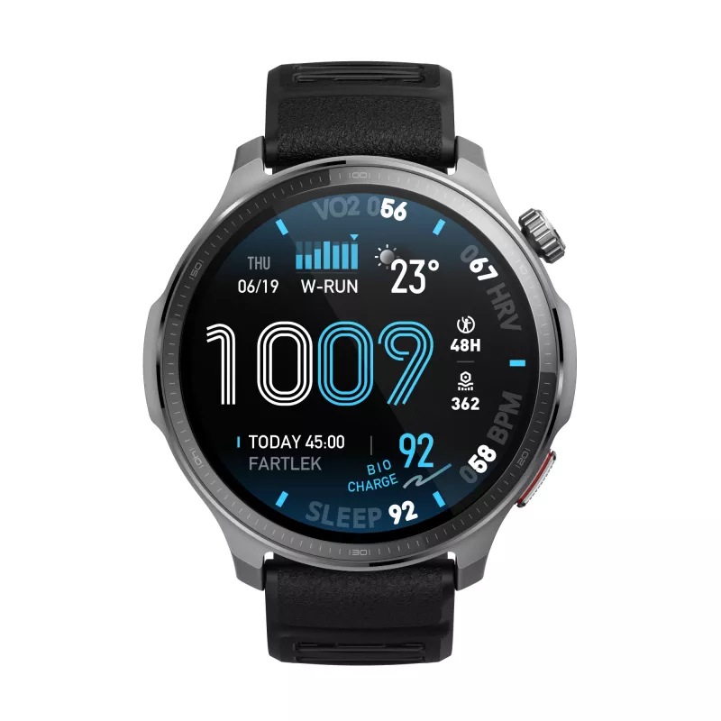 Amazfit Balance 2 XT 3,81 cm (1,5 Zoll) AMOLED Digital 480 x 480 Pixel Touchscreen Schwarz Wi-Fi GPS (Satellit)
