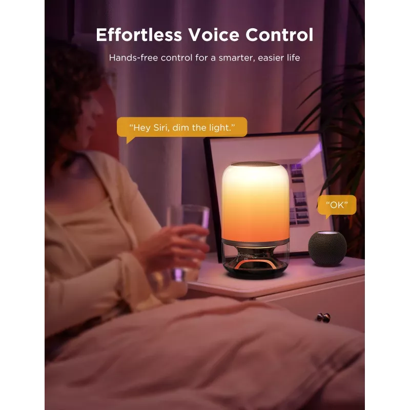 Tischlampe Govee H6020 Table Lamp 2 Pro Sound by JBL — RGBIC + Warmweiß, 600 lm, Wi‑Fi & Bluetooth, 5200 mAh