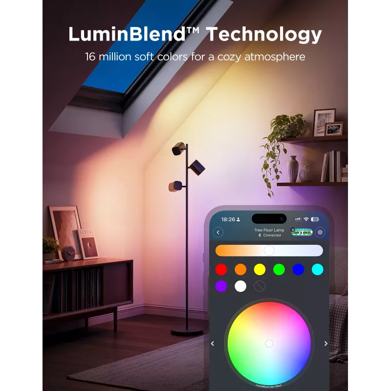 Govee Tree Floor Lamp Smarte Standleuchte WLAN/Bluetooth 72 W