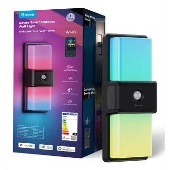 Außenwandleuchte Govee H7078CD1 Smart RGB-Farbwechsel, WLAN-/App-Steuerung
