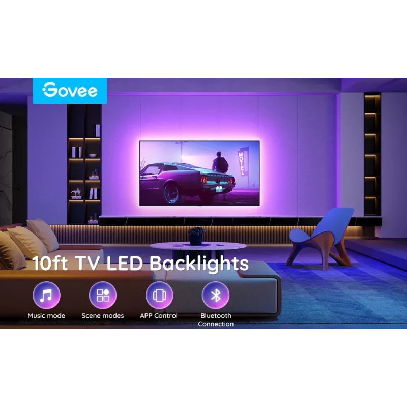 Govee H6178 RGB LED-Hintergrundbeleuchtungsstreifen für 46–60 Zoll Fernseher, Modell H61780A1