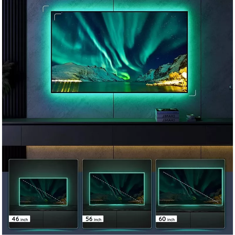Govee H6178 RGB LED-Hintergrundbeleuchtungsstreifen für 46–60 Zoll Fernseher, Modell H61780A1