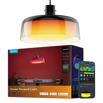 Intelligente Deckenleuchte Govee Pendant Light Wi‑Fi/Bluetooth, transparent, Ø300×H171 mm