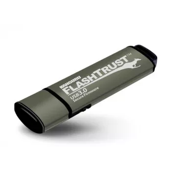 Kanguru FlashTrust™ USB 3.0 128 GB |Sicherer USB-Stick| Sichere Firmware | Physischer Schreibschutzschalter |Schutz vor BadUSB | Erfüllt NIST-Anforderungen an die Implementierung