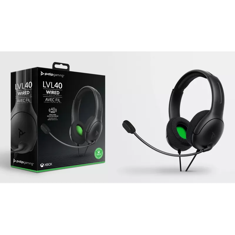 PDP LVL50 Wired Stereo Headset XBSX, Kabelgebunden, Gaming, Headset, Schwarz