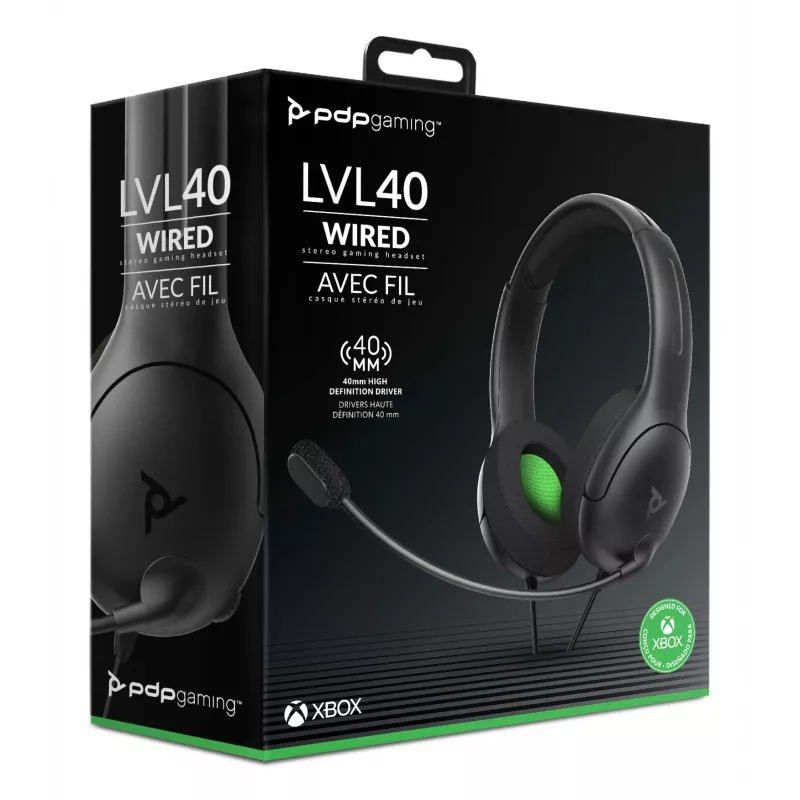 PDP LVL50 Wired Stereo Headset XBSX, Kabelgebunden, Gaming, Headset, Schwarz