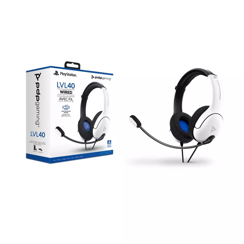 PDP LVL40 Headset Kabelgebunden Head-Band Gaming Weiß