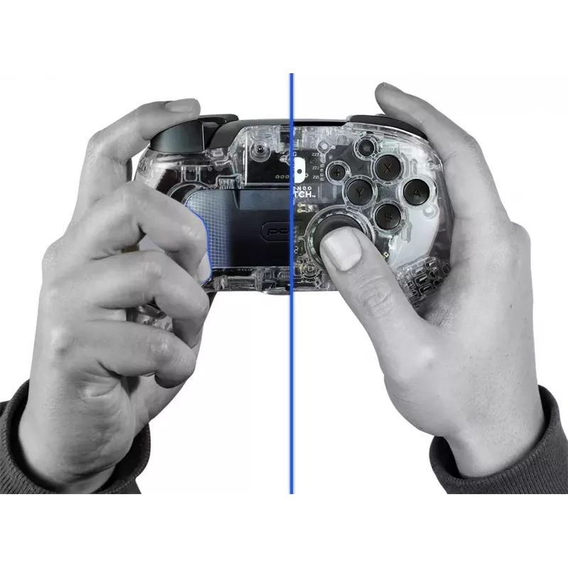 PDP Afterglow Schwarz, Transparent Gamepad Analog / Digital Nintendo Switch, Nintendo Switch Lite, Nintendo Switch OLED