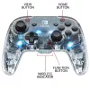 PDP Afterglow Schwarz, Transparent Gamepad Analog / Digital Nintendo Switch, Nintendo Switch Lite, Nintendo Switch OLED