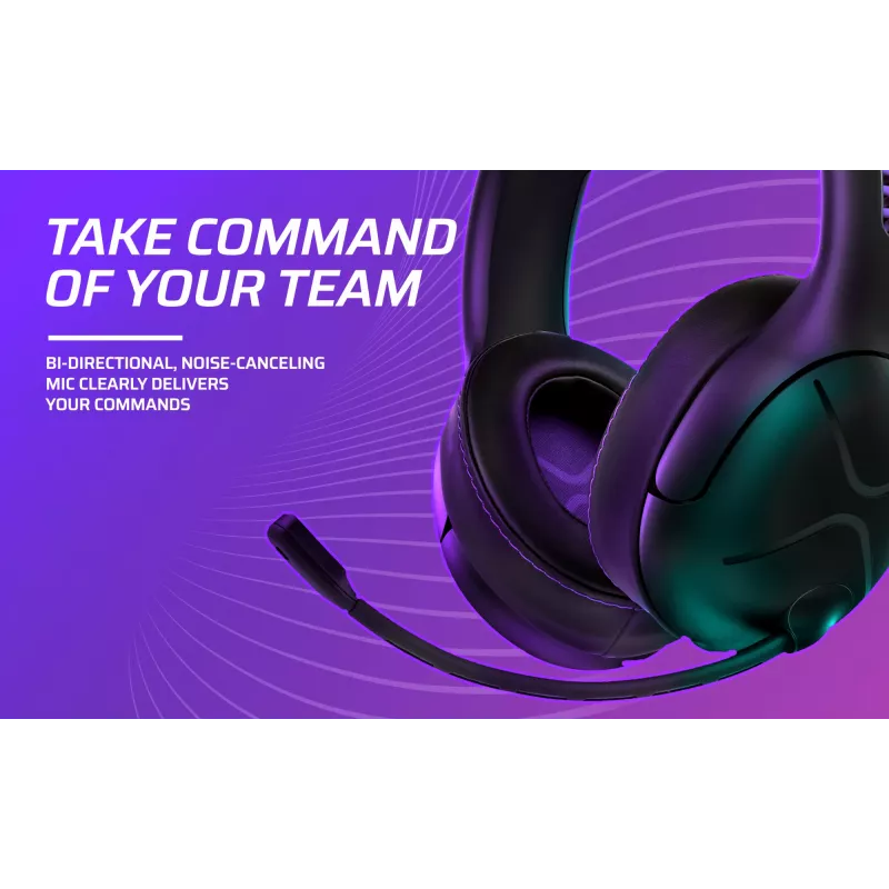 Headset VICTRIX Gambit Wireless — kabelgebunden & kabellos, 20–20000 Hz, 2 m Kabel, 301 g, schwarz/lila