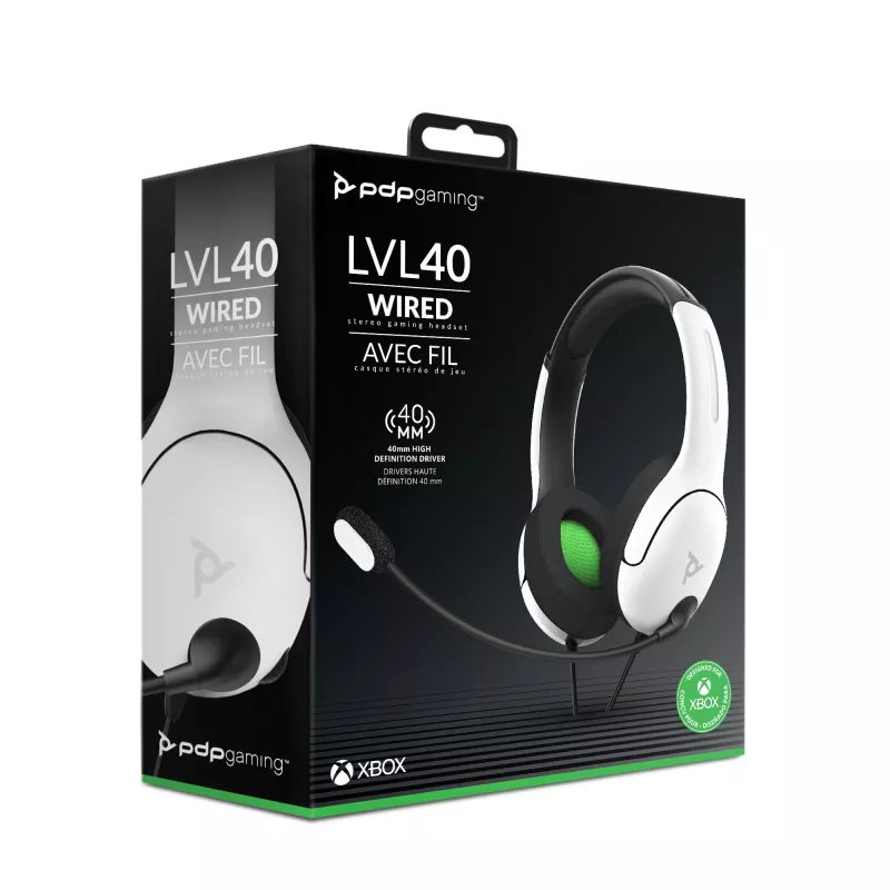 PDP LVL40 Headset Kabelgebunden Kopfband Gaming Weiß