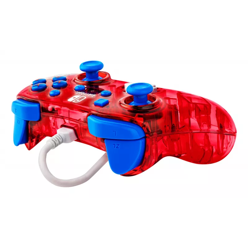 PDP Rock Candy: Mario Punch Rot, Transluzentes USB-Gamepad Analog/Digital Nintendo Switch, Nintendo Switch Lite, Nintendo Switch OLED