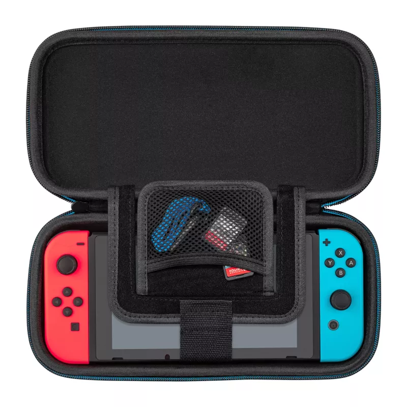 Hardshell-Tragetasche PDP schlank Deluxe Power Pose Mario für Nintendo – Blau/Rot