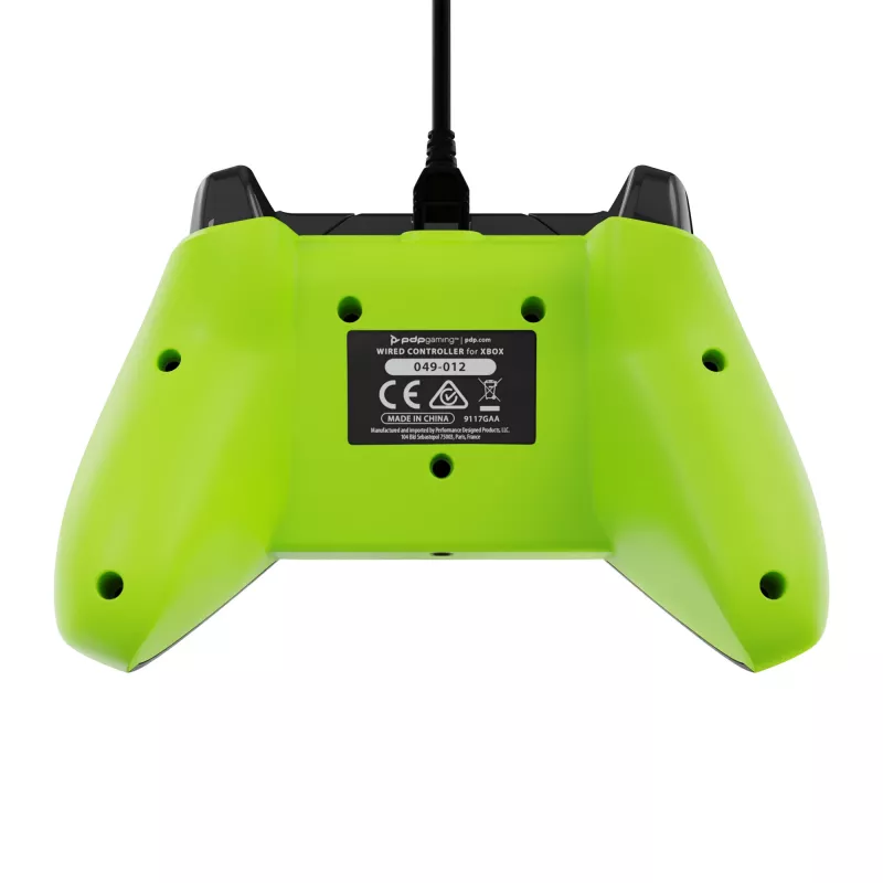 Kabelgebundenes PDP-Gamepad Electric Schwarz für Xbox Series X|S, Xbox One und Windows – USB-C, 2,43 m Kabel, D-Pad, Menü-/Teilen-/Ansicht-Tasten