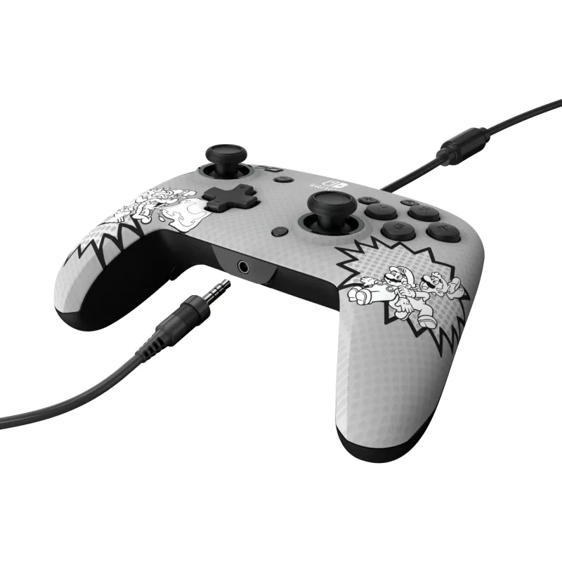 PDP REMATCH: Comic Attack Schwarz, Grau, Weiß USB Gamepad Analog / Digital Nintendo Switch, Nintendo Switch OLED