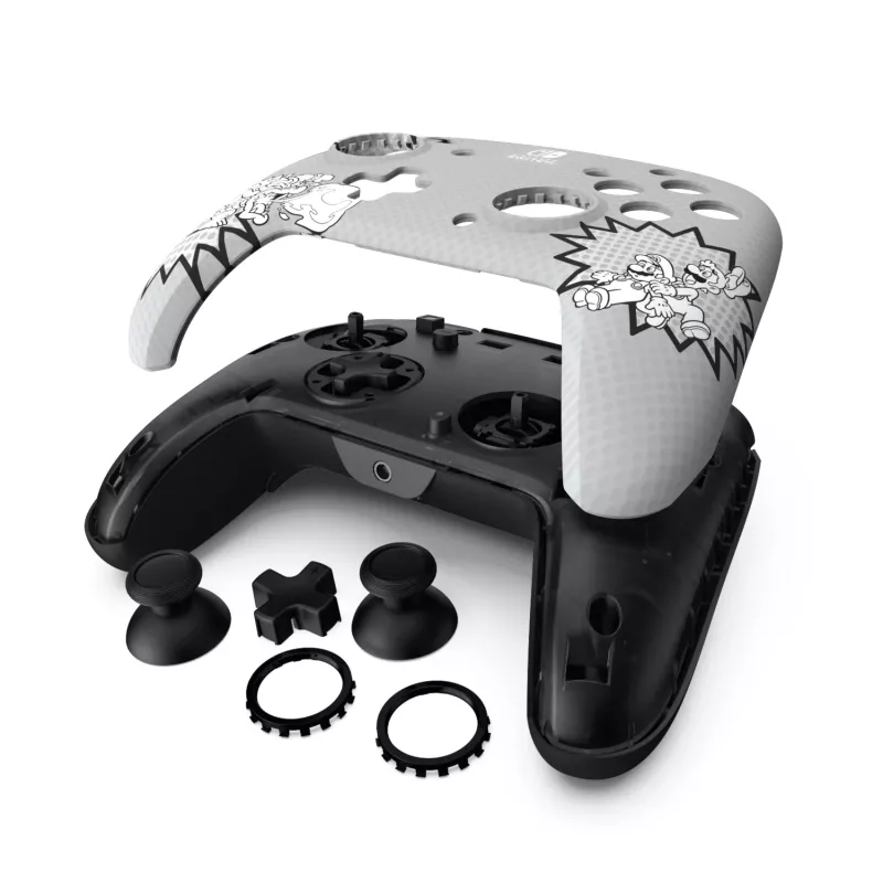 PDP REMATCH: Comic Attack Schwarz, Grau, Weiß USB Gamepad Analog / Digital Nintendo Switch, Nintendo Switch OLED