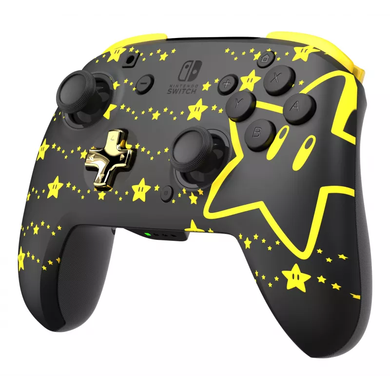 PDP REMATCH GLOW Schwarz, Gelb Gamepad Analog / Digital Nintendo Switch, Nintendo Switch OLED