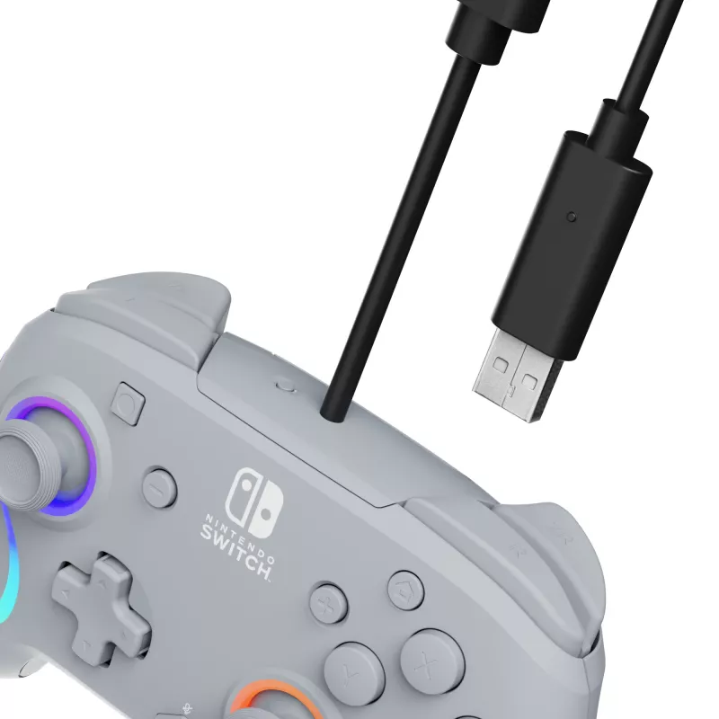 PDP Afterglow Wave Grau USB Gamepad Analog / Digital Nintendo Switch, Nintendo Switch OLED